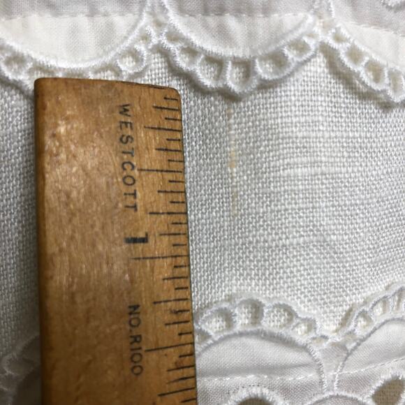 Zimmermann Dress Kirra Tie Shoulder Mini White Ivory Flare Linen Lace '2' US 8 - Picture 13 of 15